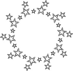 Circle frames. Decorative vintage frames and border