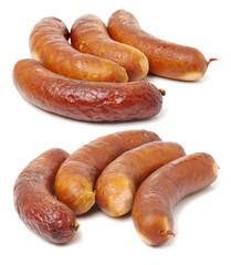 Sausage isolated on white background