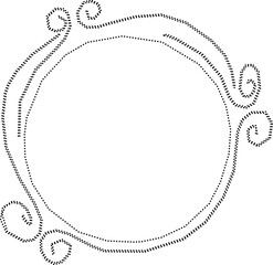 Circle frames. Decorative vintage frames and border