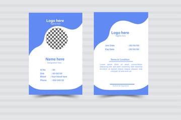 id card design employe,student, modern design template of id card.