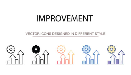 Improvement icon design with white background stock illustration