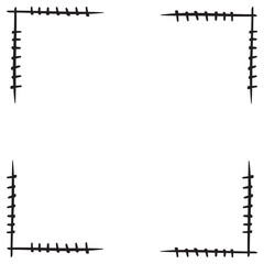 Png frame border bohemian ornament