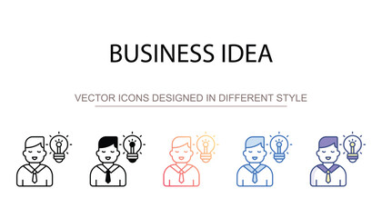 Business Idea icon design with white background stock illustration
