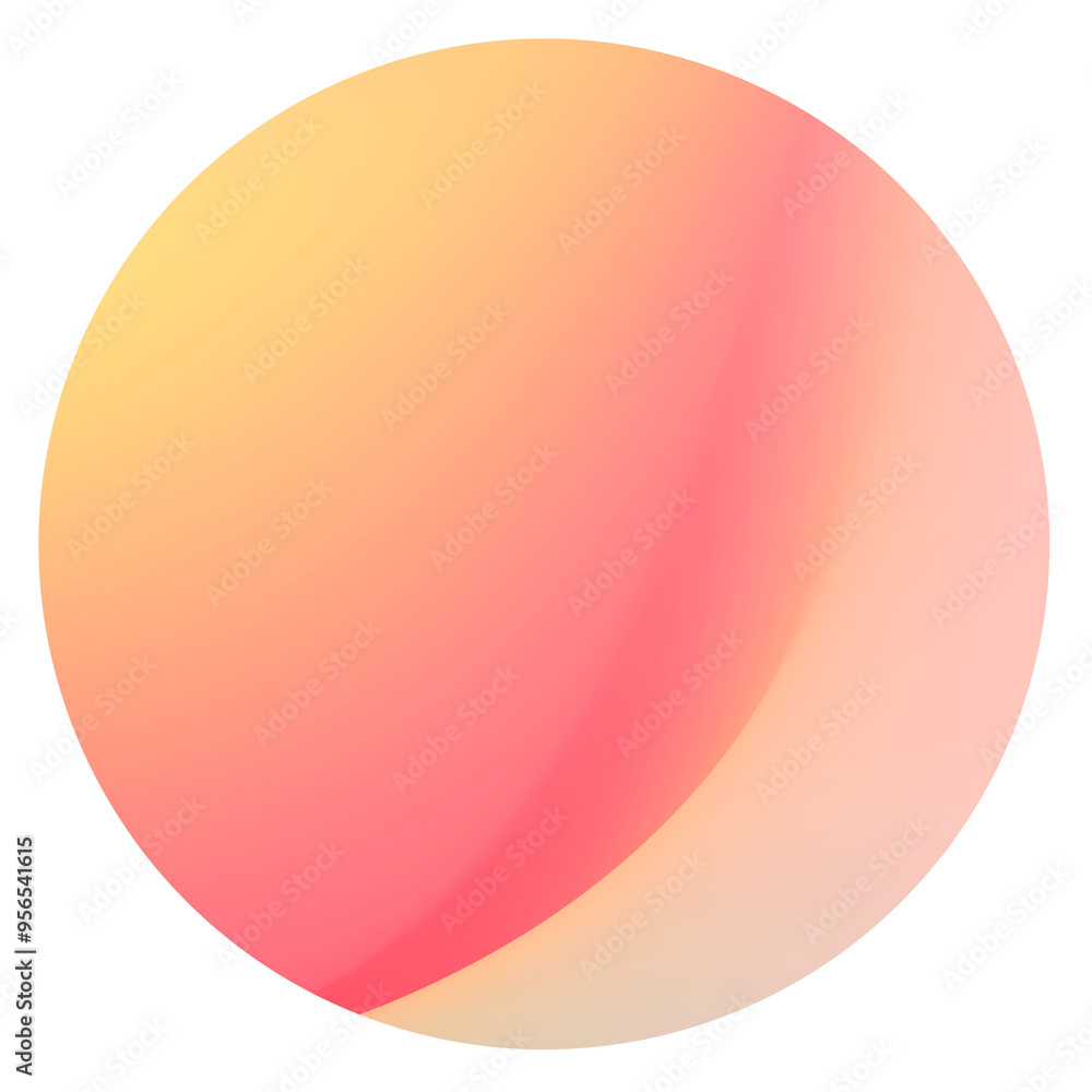 Canvas Prints Colorful round gradient element transparent png