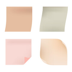 Earth tone sticky note collection social ads template transparent png