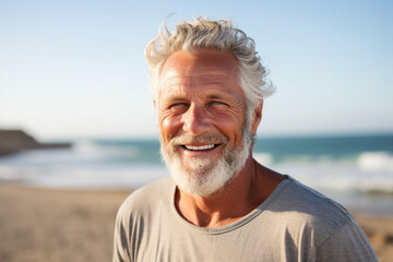 People having nice rest at the beach summer beautiful day weekend vacation time Generative AI picture