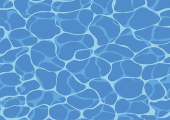 Azure shining water surface seamless Pattern. Blue water texture background. Sea Ripple. Abstract Waves vector
