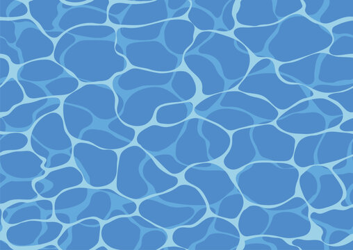 Azure shining water surface seamless Pattern. Blue water texture background. Sea Ripple. Abstract Waves vector