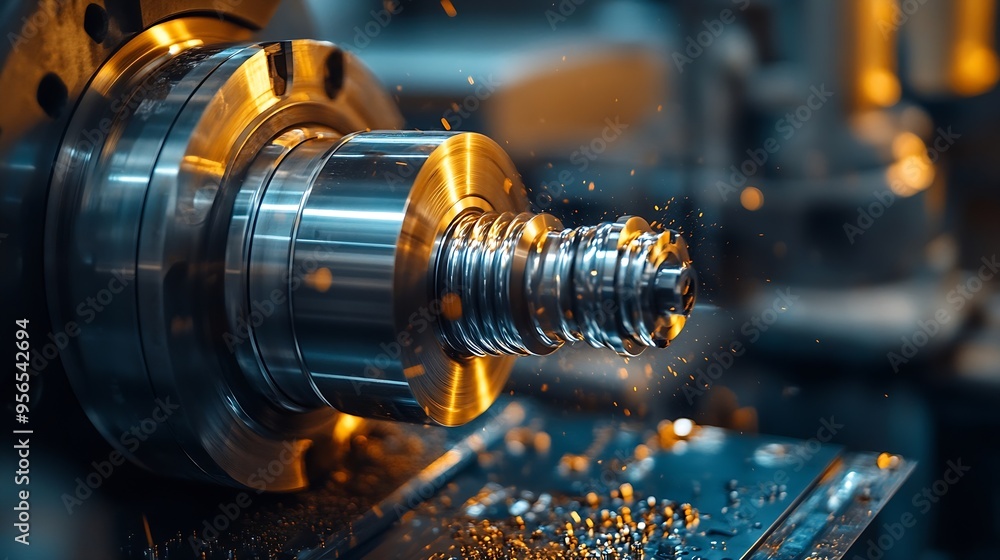 Aufkleber metal machine tools industry cnc turning milling factory processes steel turbine part process : gene
