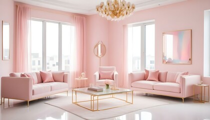 Photo interior modern design room 3d illustration