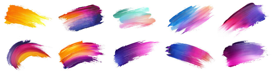 Set Gradients Color Bright Brush
