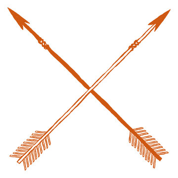 Png crossed arrow logo in rodeo theme