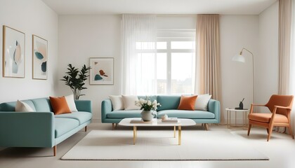 Photo interior modern design room 3d illustration