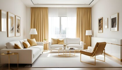 Photo interior modern design room 3d illustration
