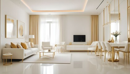 Fototapeta premium Photo interior modern design room 3d illustration