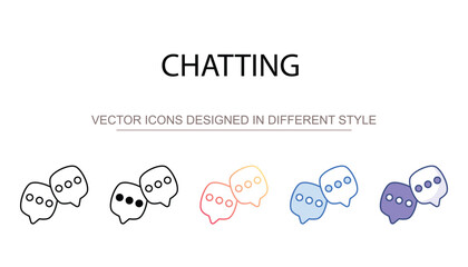 Chatting icon design with white background stock illustration