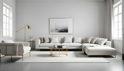 Photo interior modern design room 3d illustration