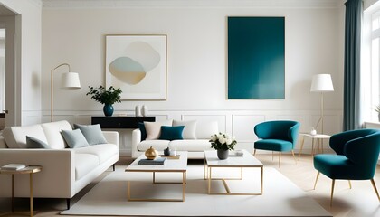 Photo interior modern design room 3d illustration