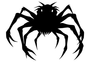 halloween spider silhouette vector illustration