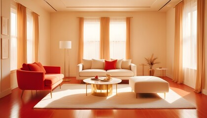 Photo interior modern design room 3d illustration