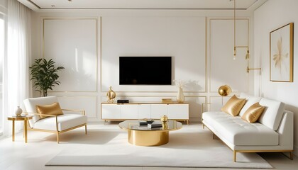 Fototapeta premium Photo interior modern design room 3d illustration