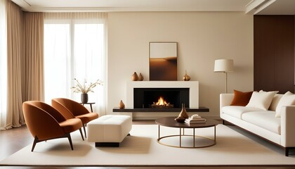 Photo interior modern design room 3d illustration