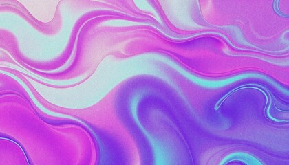 Obraz premium 3D purple hologram background with shiny, grainy, noise effect. abstract purple and blue fluid shapes against a light background