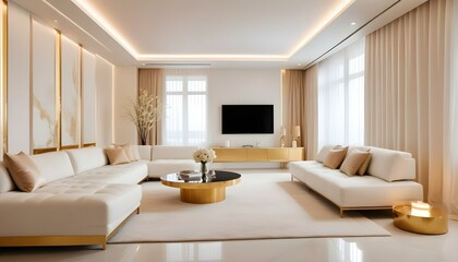 Fototapeta premium Photo interior modern design room 3d illustration