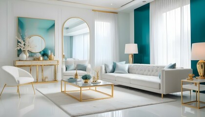Photo interior modern design room 3d illustration