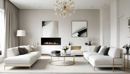 Photo interior modern design room 3d illustration