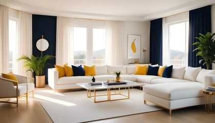 Fototapeta premium Photo interior modern design room 3d illustration