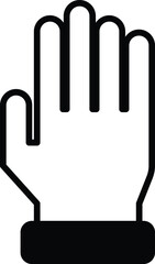 Illustration of a doctor gloves in a line drawing style.