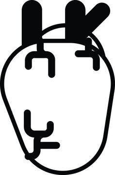 recommend clip art: A cartoon drawing of a liver with black and white veins