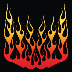 fire flame hot vector design