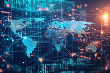A Digital World Map: Connecting Continents, Shaping the Future