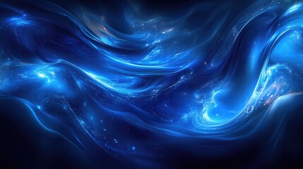 Fototapeta premium Abstract background with silver blue waves.