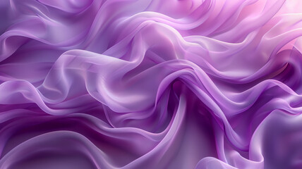 Fototapeta premium Ethereal Purple Fluid Waves in Abstract Silk Texture Aesthetic of fluid movement and luxury.