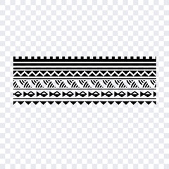 Polynesian tattoo tribal band design. Samoan tattoo tribal ornament border.
 Decorative seamless pattern.