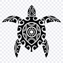 Fototapeta premium Polynesian turtle tattoo vector design