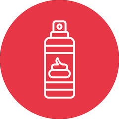 Obraz premium Shaving Cream line circle icon