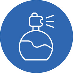 Perfume line circle icon