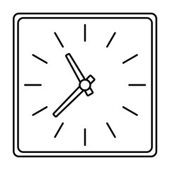 Wall Clock Line Art Illustration