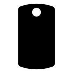 Dog tag military soldier animal tokens for collar icon black color vector illustration image flat style