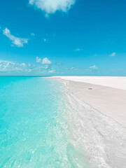 white beach, sunshine and salty air