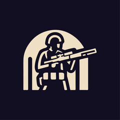 Sniper Long Range Shooter Special Forces Logo