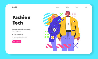 Fashion Tech. Flat Vector Illustration