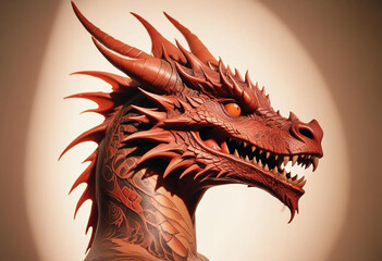 a photo of dragon face made with generative AI