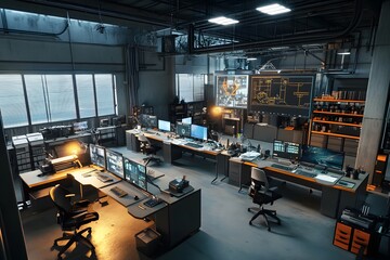 Modern Control Room Interior