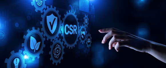 CSR Corporate social responsibility business finance concept.