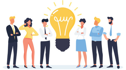 Business People Characters Generating and Managing Ideas